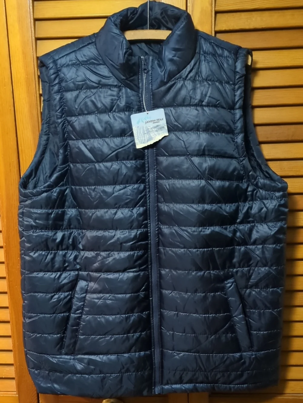 Men's Quilted Puffer Vest - Navy XL